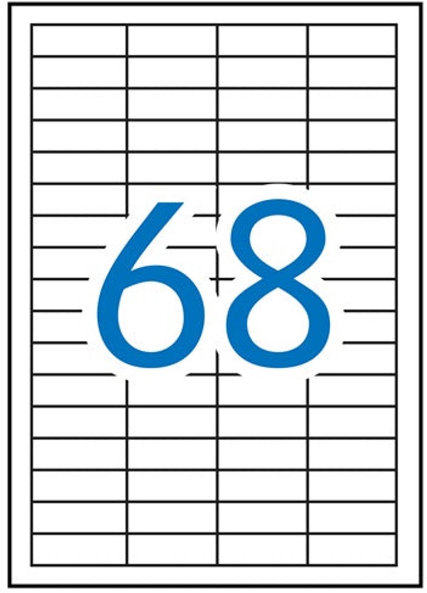 Apli laser A4 etiketten 48 | 5x16 | 9mm 6800